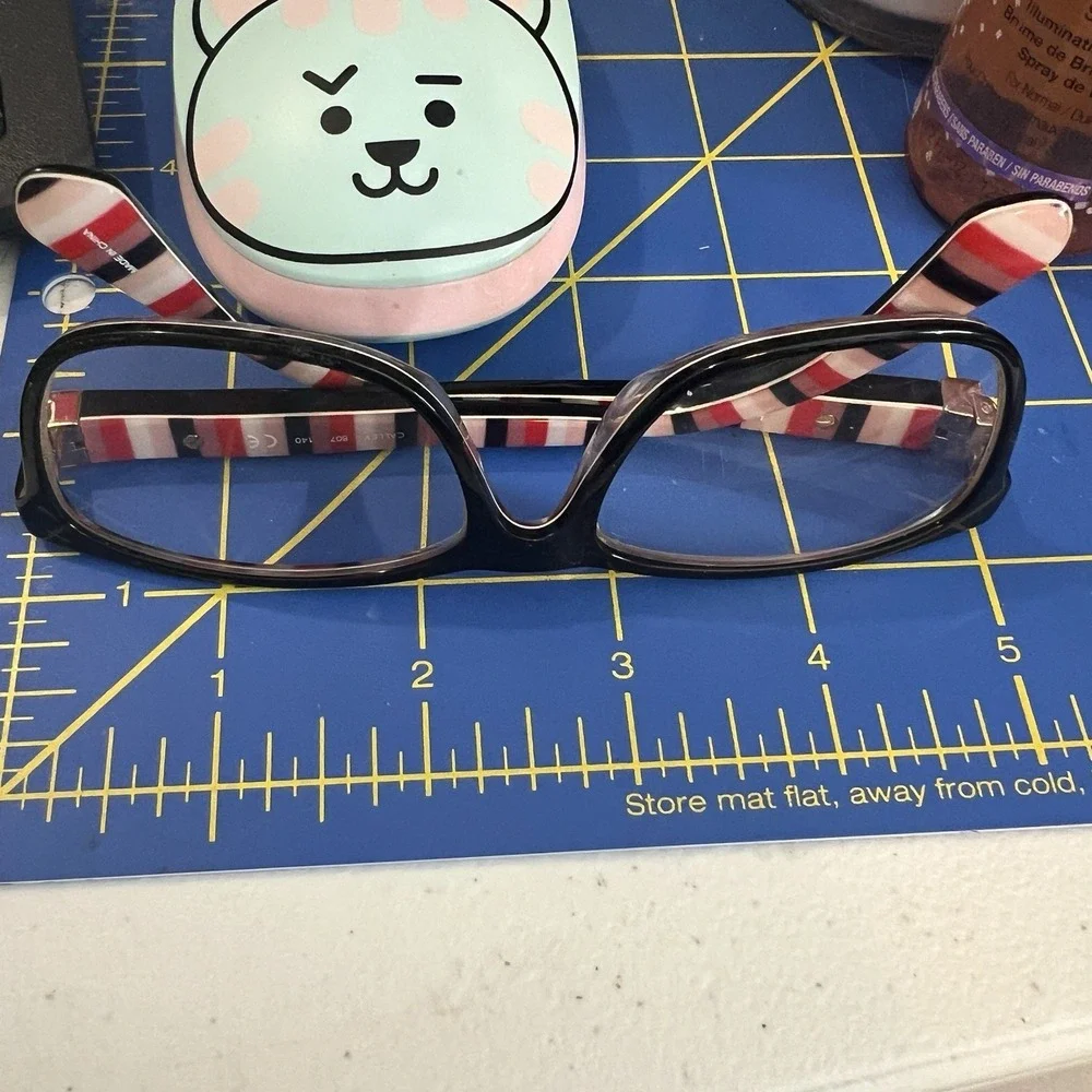 KATE SPADE Frames W Case NEW YORK CALLEY 807 BLACK RED PINK  So Happy To See You - Picture 13 of 16